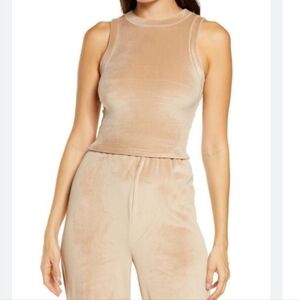 Skims velour cropped tank